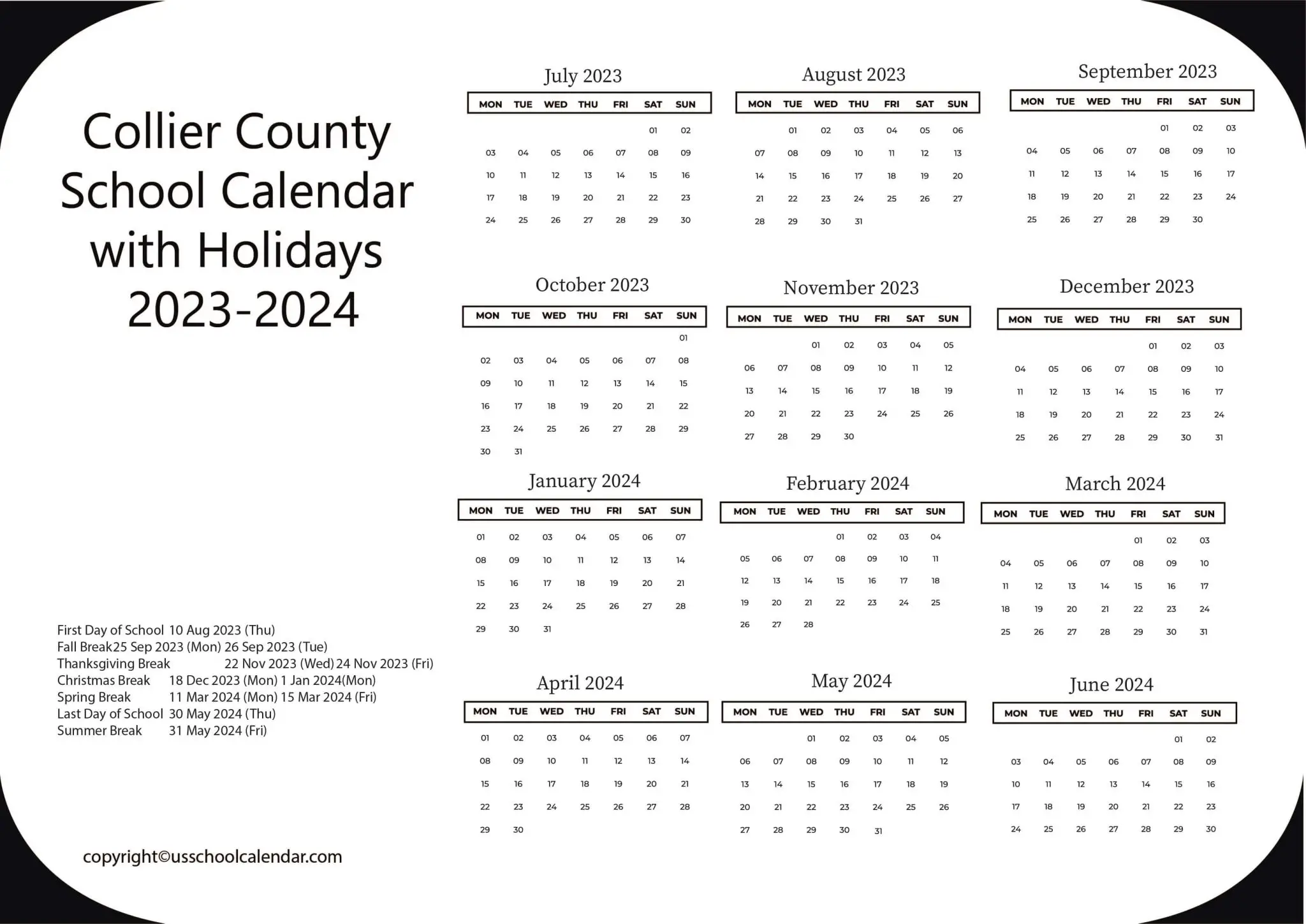 collier-county-school-calendar-with-holidays-2023-2024