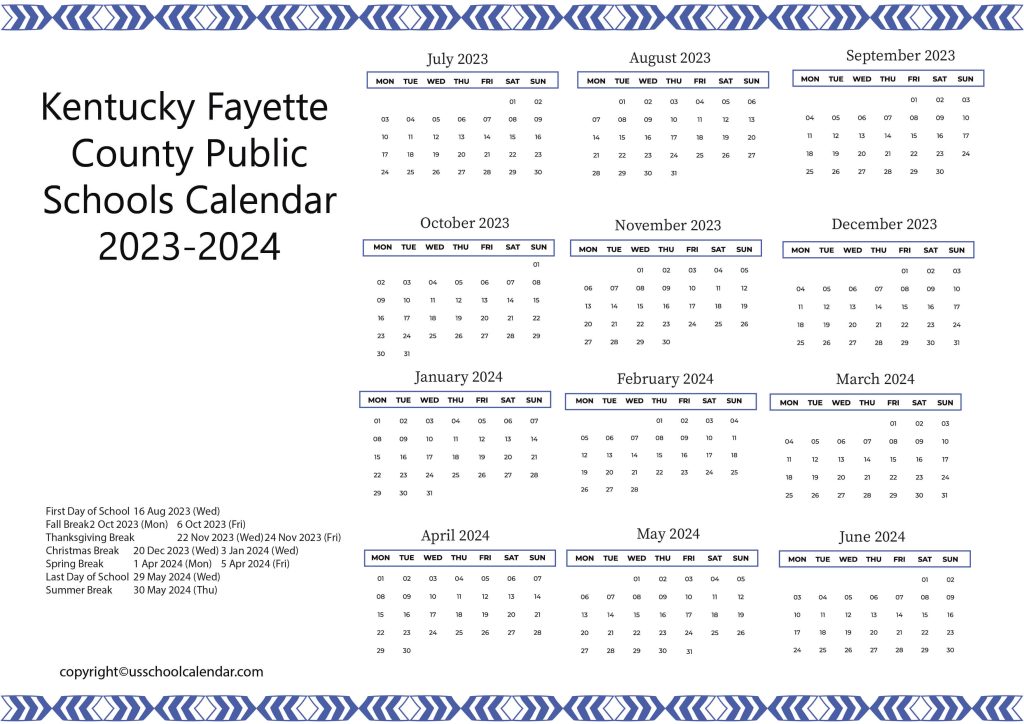 FCPS District Calendar