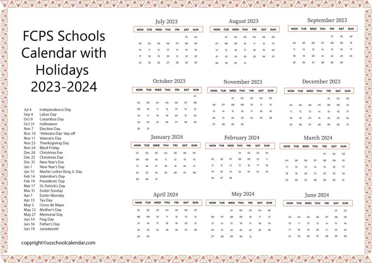 Frederick County Public Schools Calendar US School Calendar