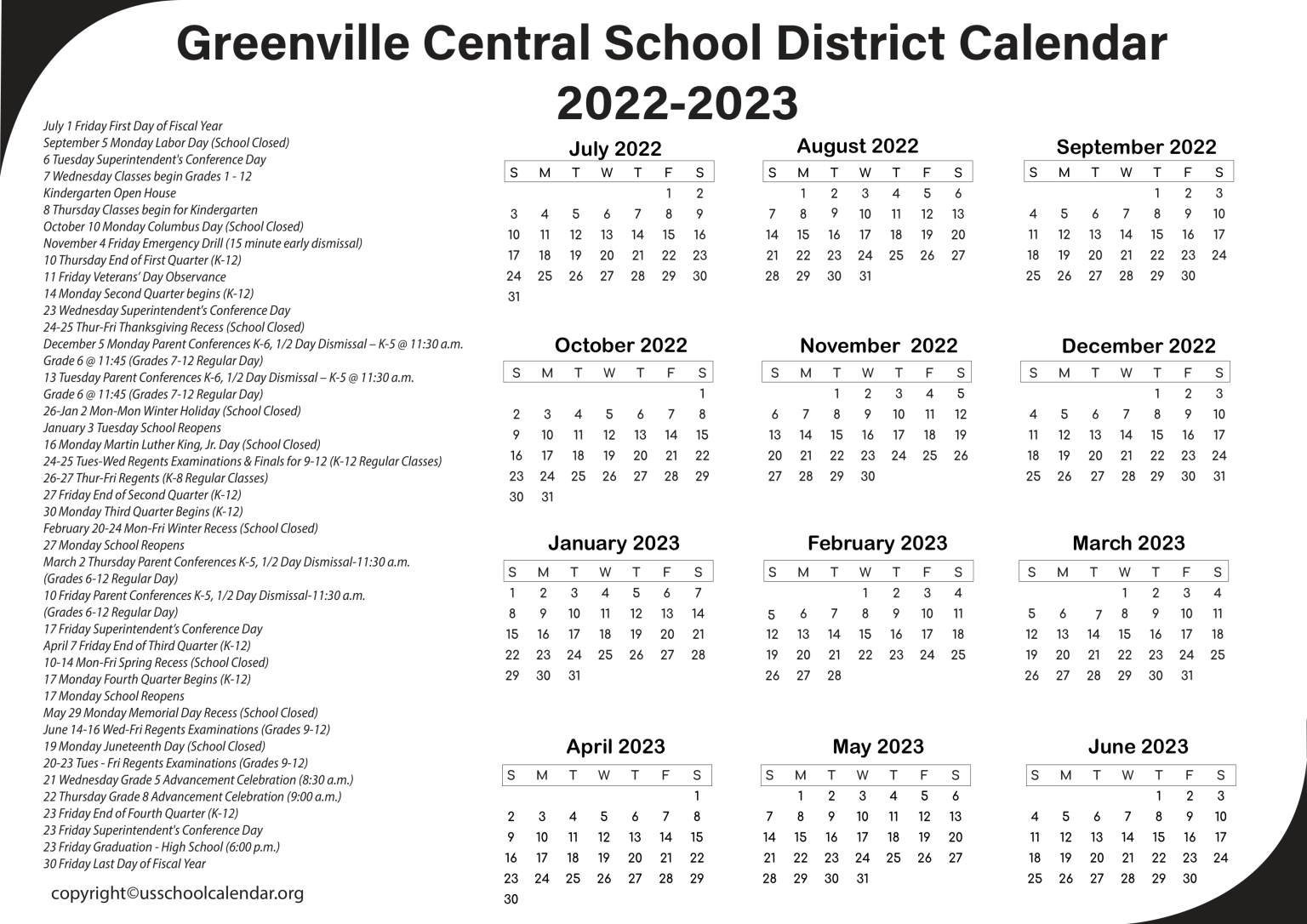 greenville-central-school-district-calendar-for-2022-2023-gcsd