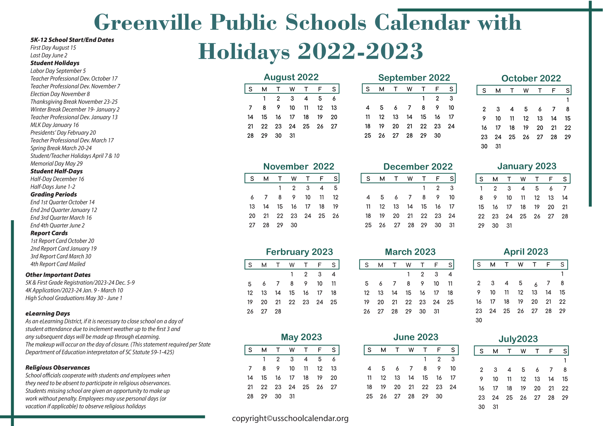 gps-greenville-public-schools-calendar-with-holidays-2023