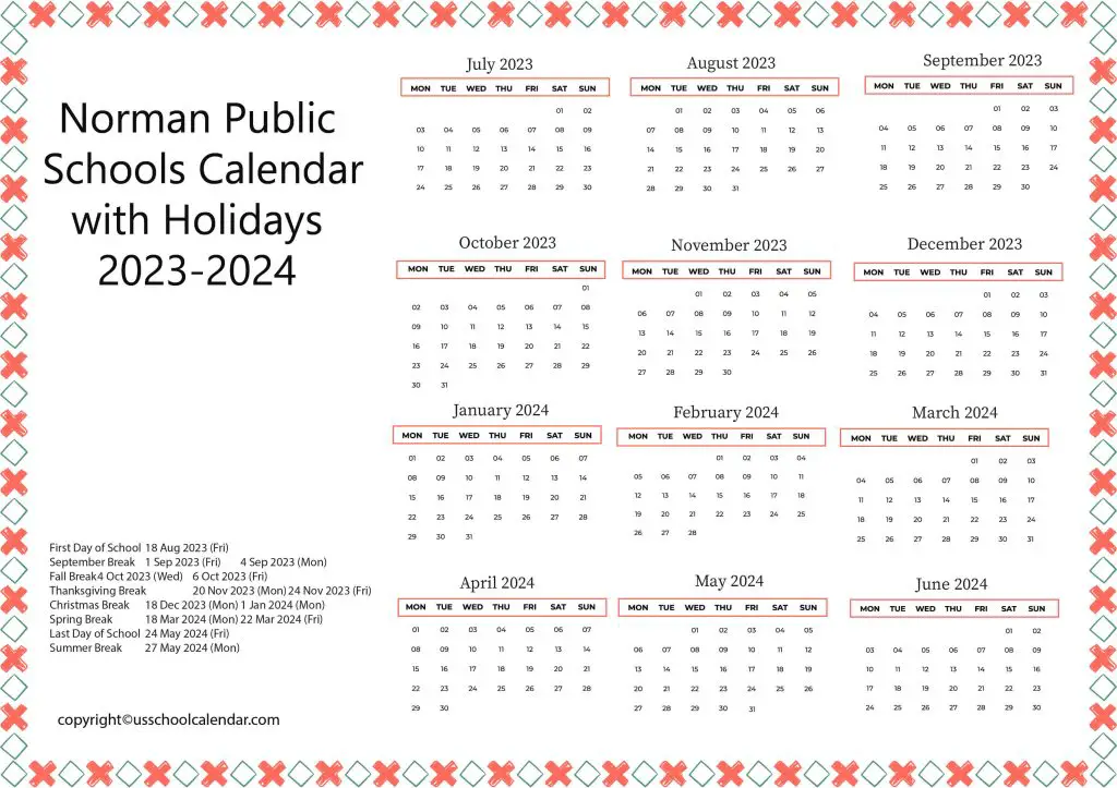 Norman Schools Calendar