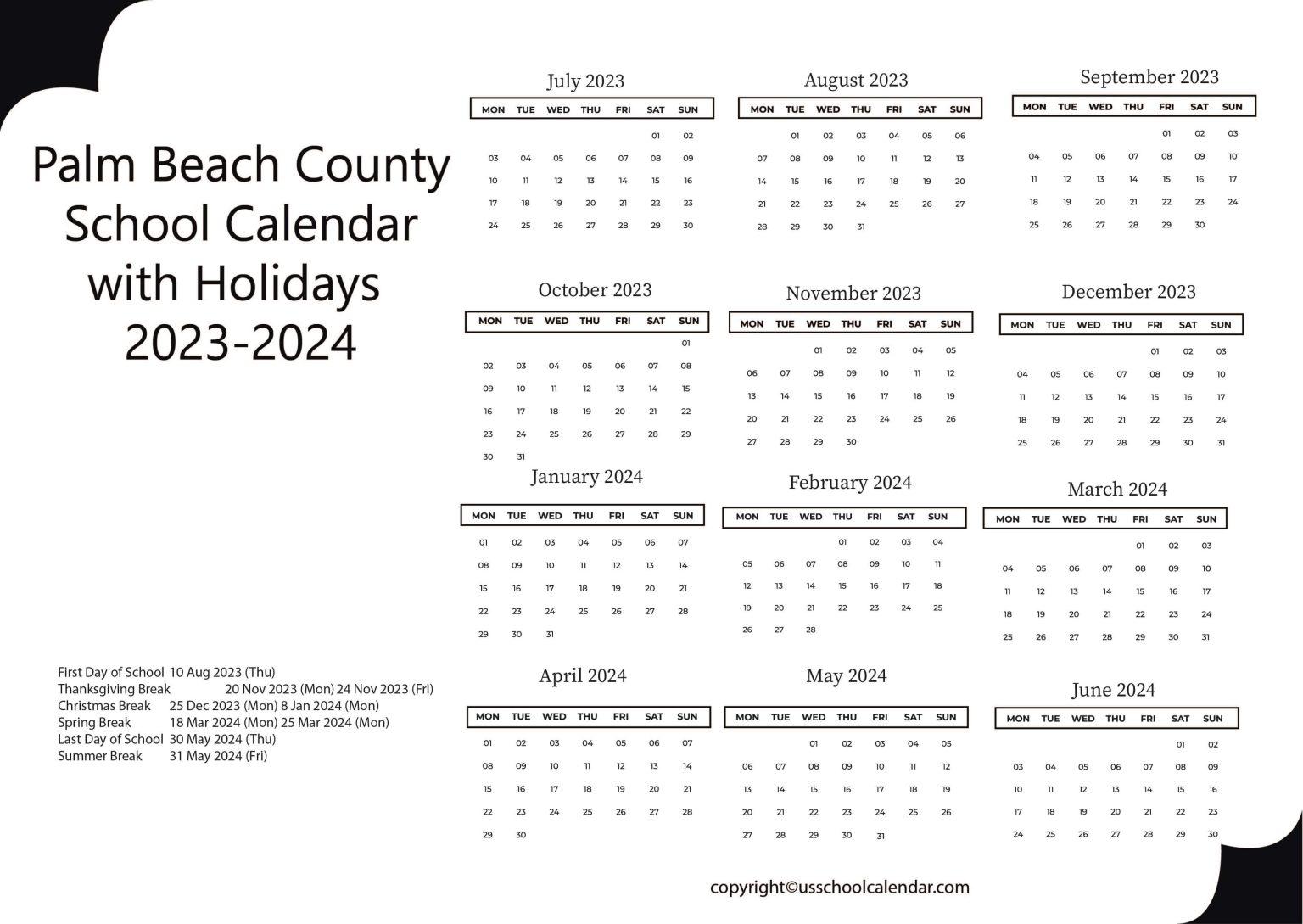 palm-beach-county-school-calendar-with-holidays-2023-2024