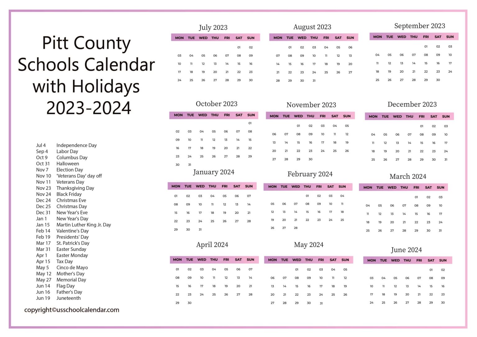 pitt-county-schools-calendar-with-holidays-2023-2024