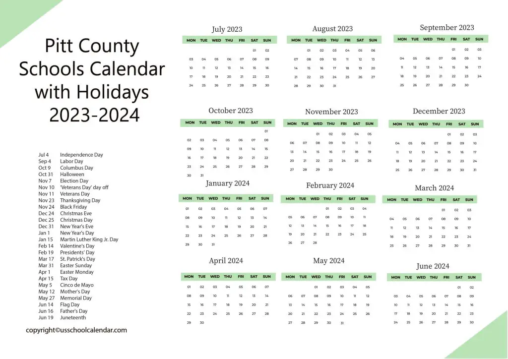Pitt County Schools Nc Calendar
