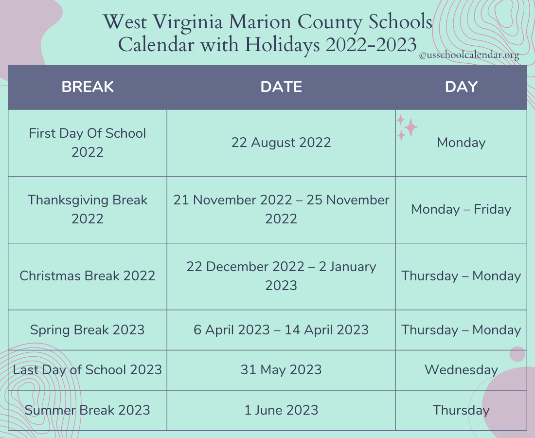 west-virginia-marion-county-schools-calendar-2022-2023