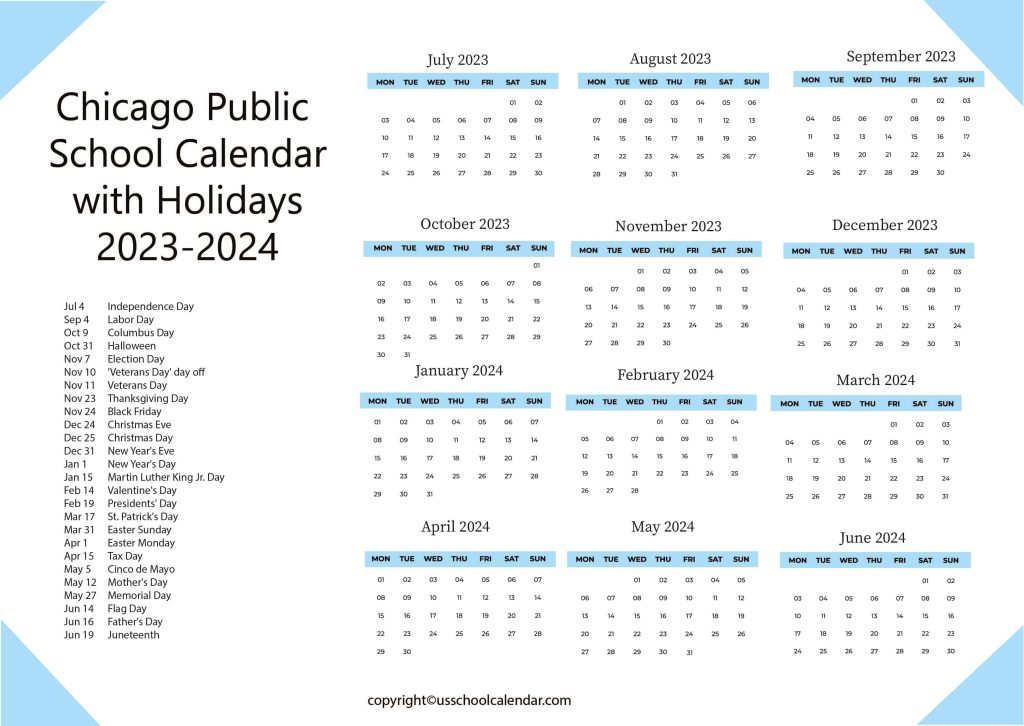 Chicago Public Schools Calendar