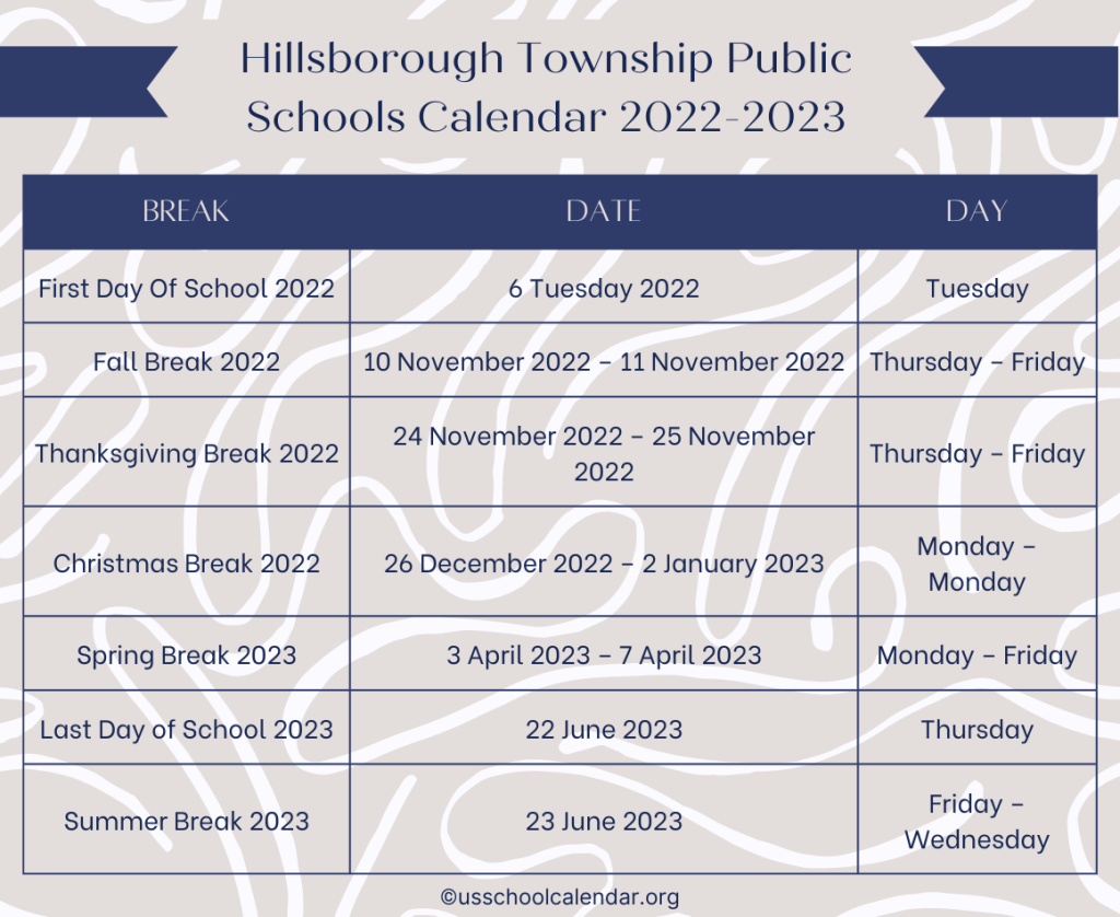 Hillsborough County School Calendar 2022-2023