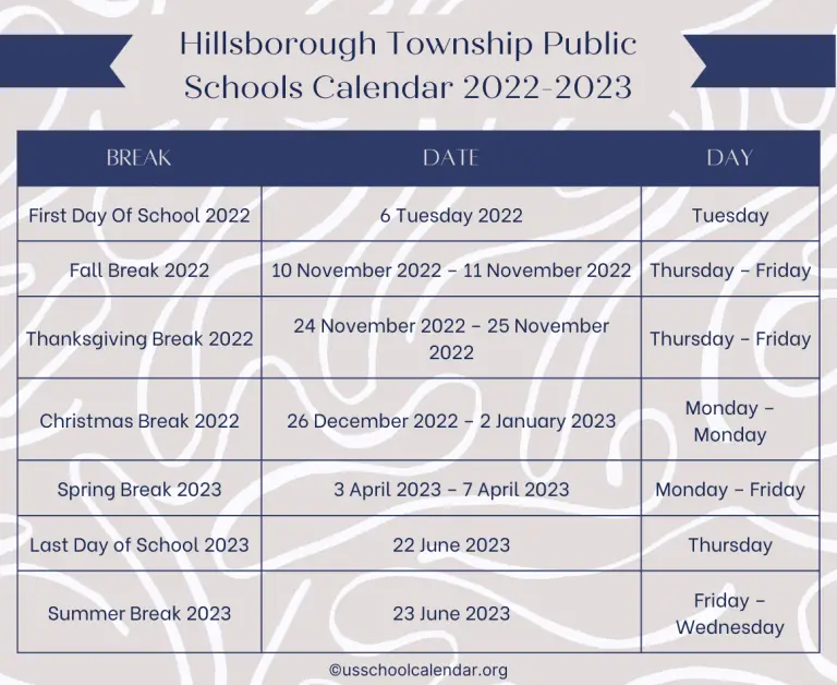 Hillsborough County School Calendar 20222023 [HTPS Calendar]
