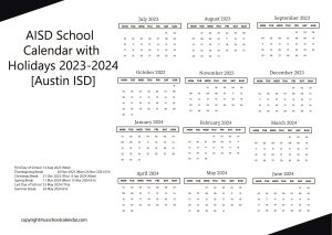 AISD School Calendar 300x213 