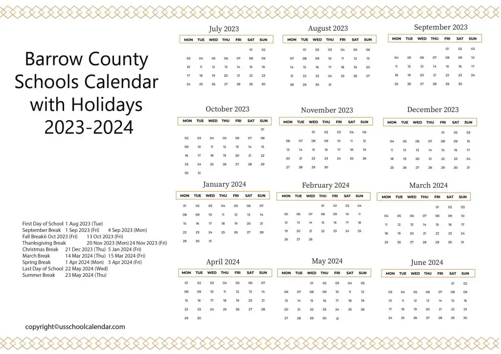 Barrow Co Schools Calendar