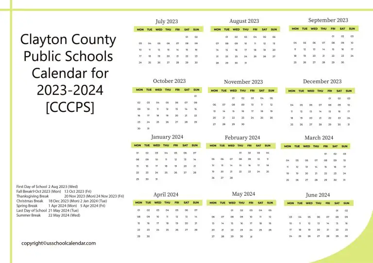 Clayton County Public Schools Calendar for 20252025 [CCCPS]