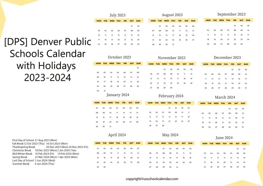 [DPS] Denver Public Schools Calendar
