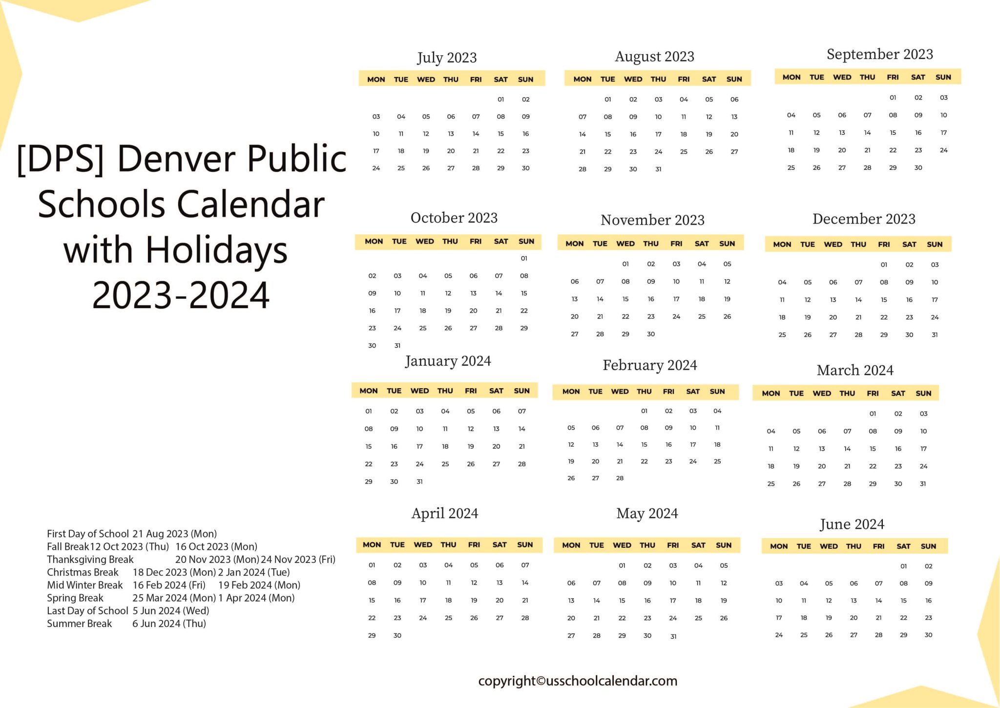 DPS Denver Public Schools Calendar 2048x1450 
