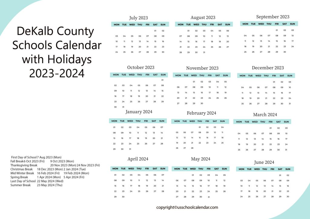 Dekalb County Schools Tn Calendar