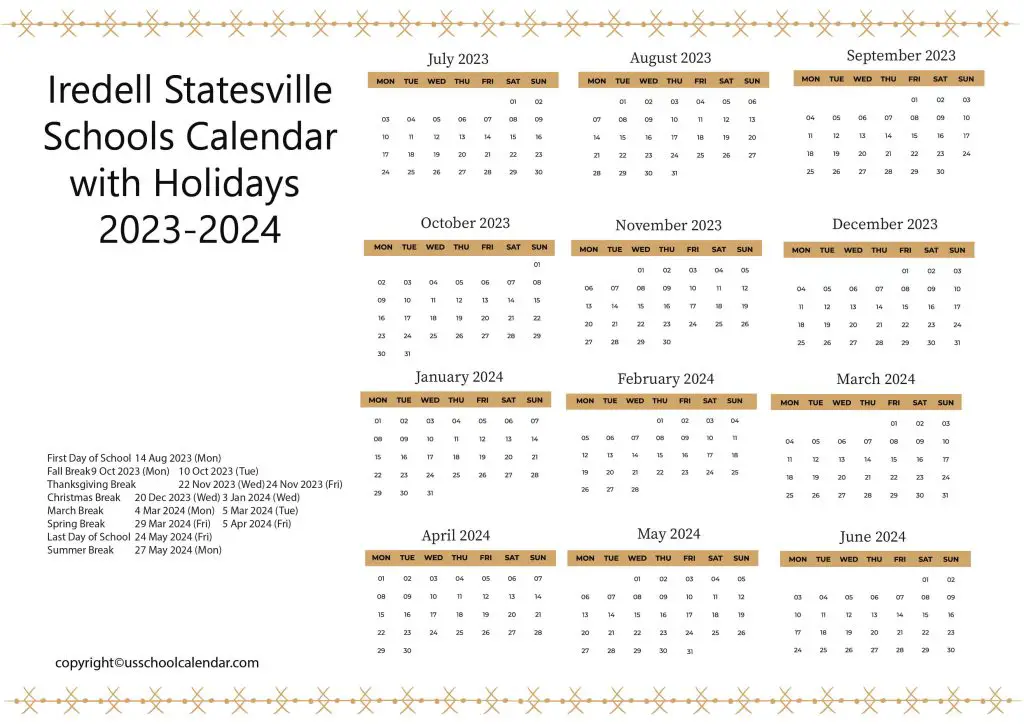Iredell Statesville Schools Calendar
