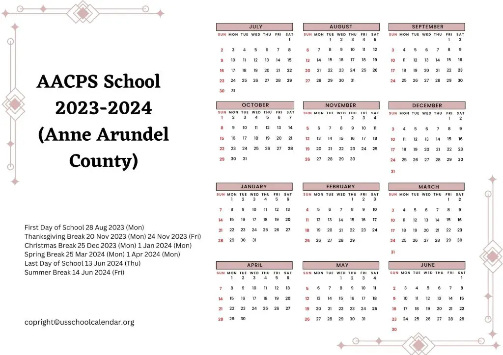 AACPS School Calendar