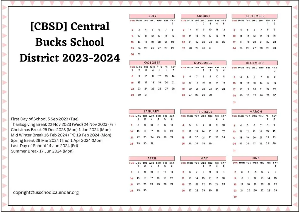 CBSD Calendar [Central Bucks School District]