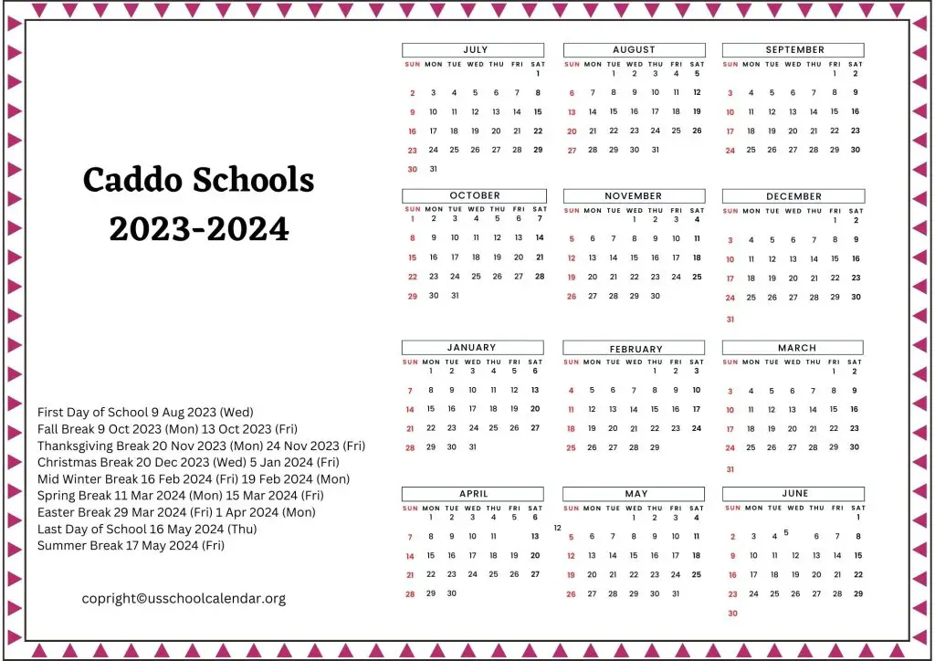 Caddo Public Schools Calendar