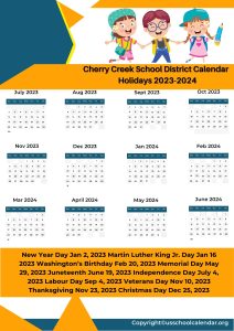 Cherry Creek School District Calendar With Holidays 2023-2024