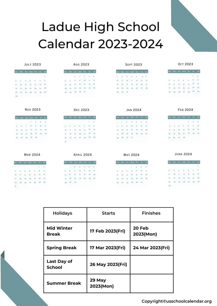 Ladue School Calendar 2025-2025