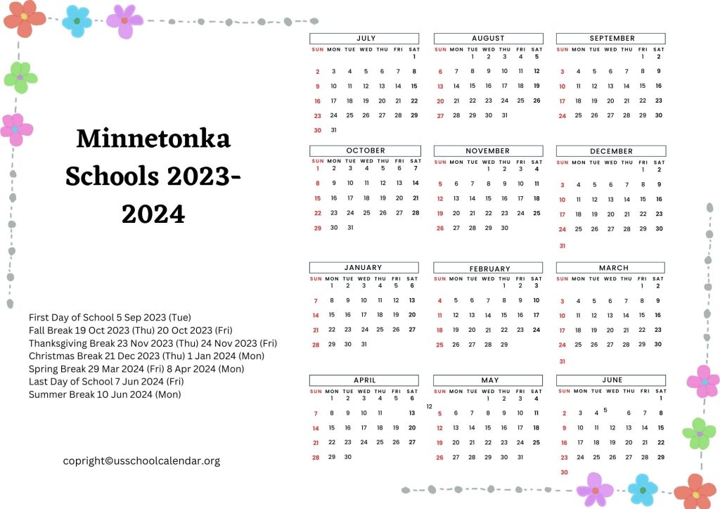 Minnetonka Public Schools calendar