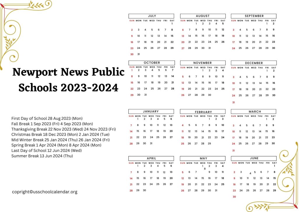 Newport News Public Schools Calendar
