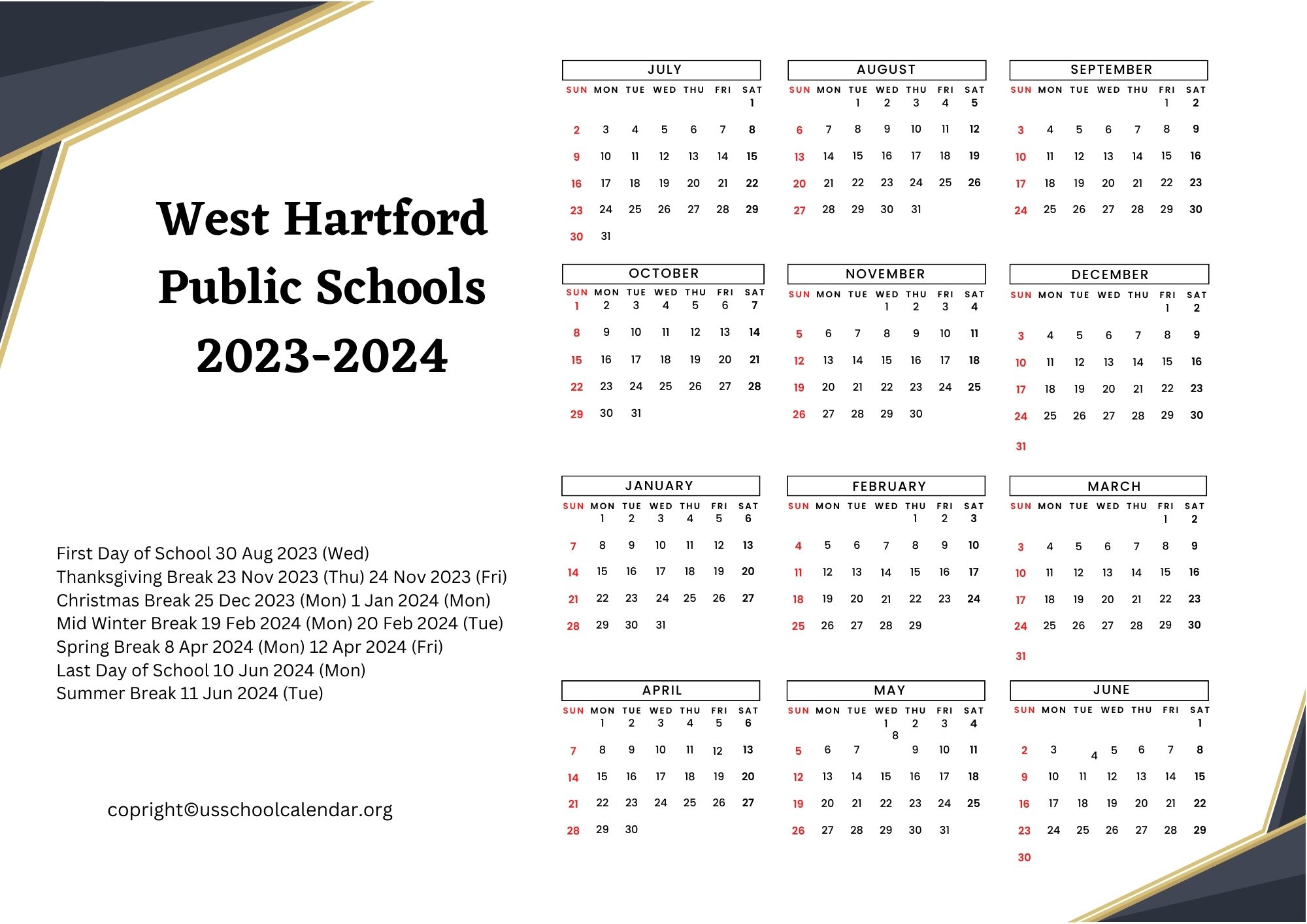 west-hartford-public-schools-calendar-with-holidays-2023-2024