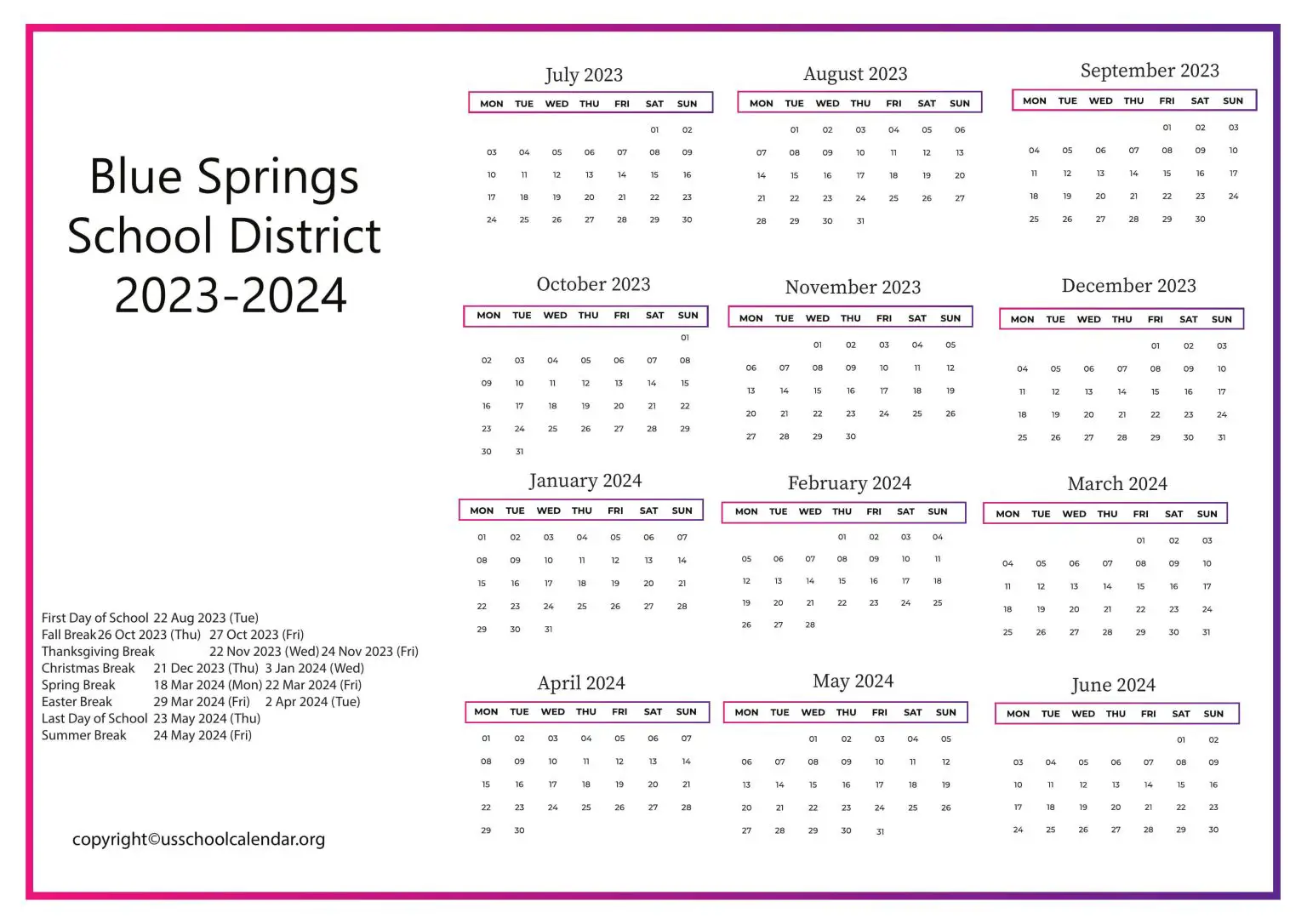 blue-springs-school-district-calendar-with-holidays-2023-2024