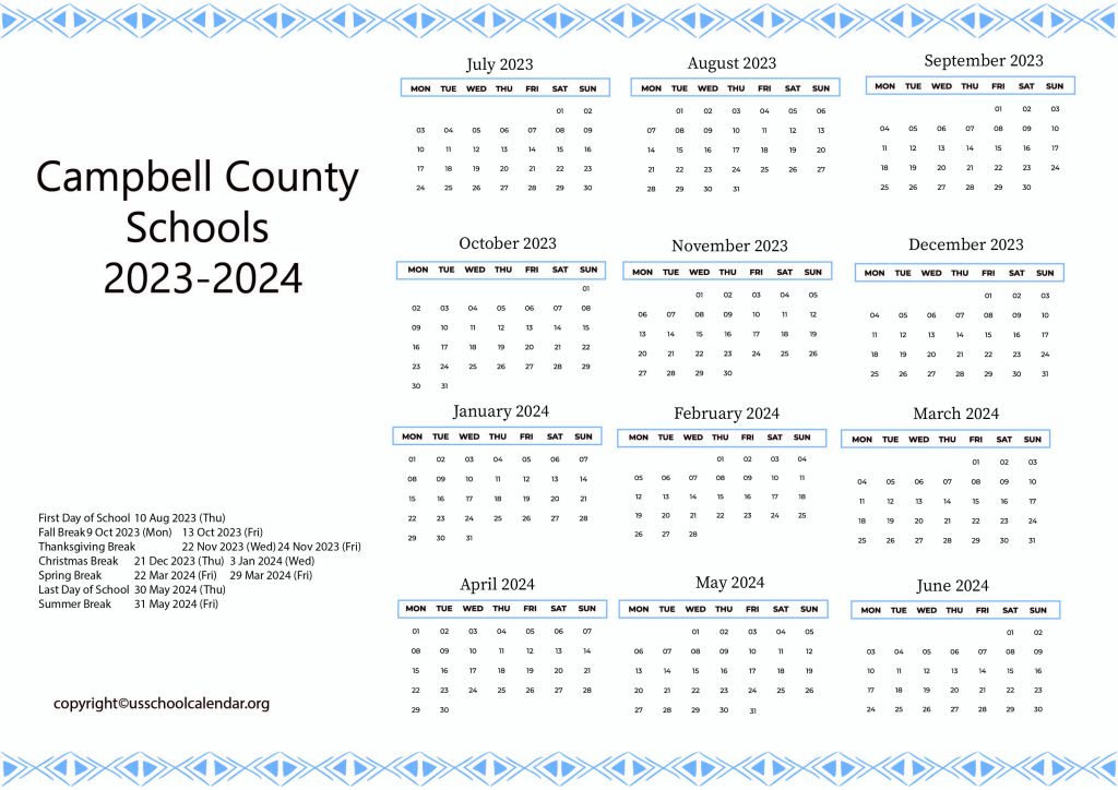 Campbell County Schools Calendar
