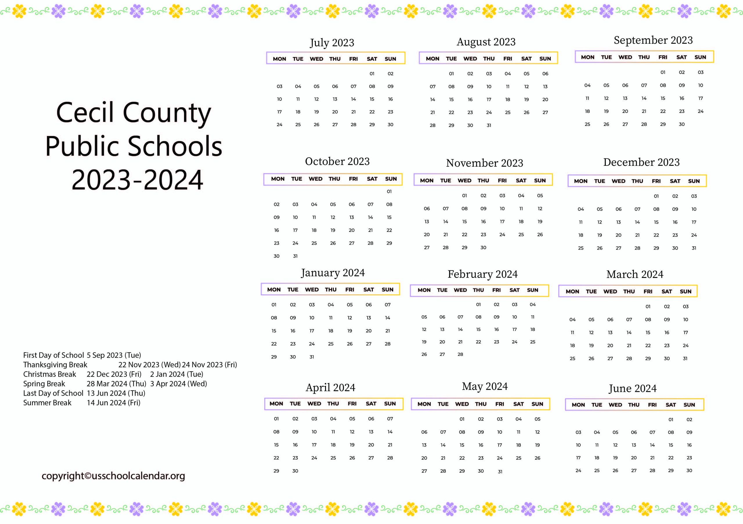 202425 School Calendar Henrico County Public Schools, 46 OFF