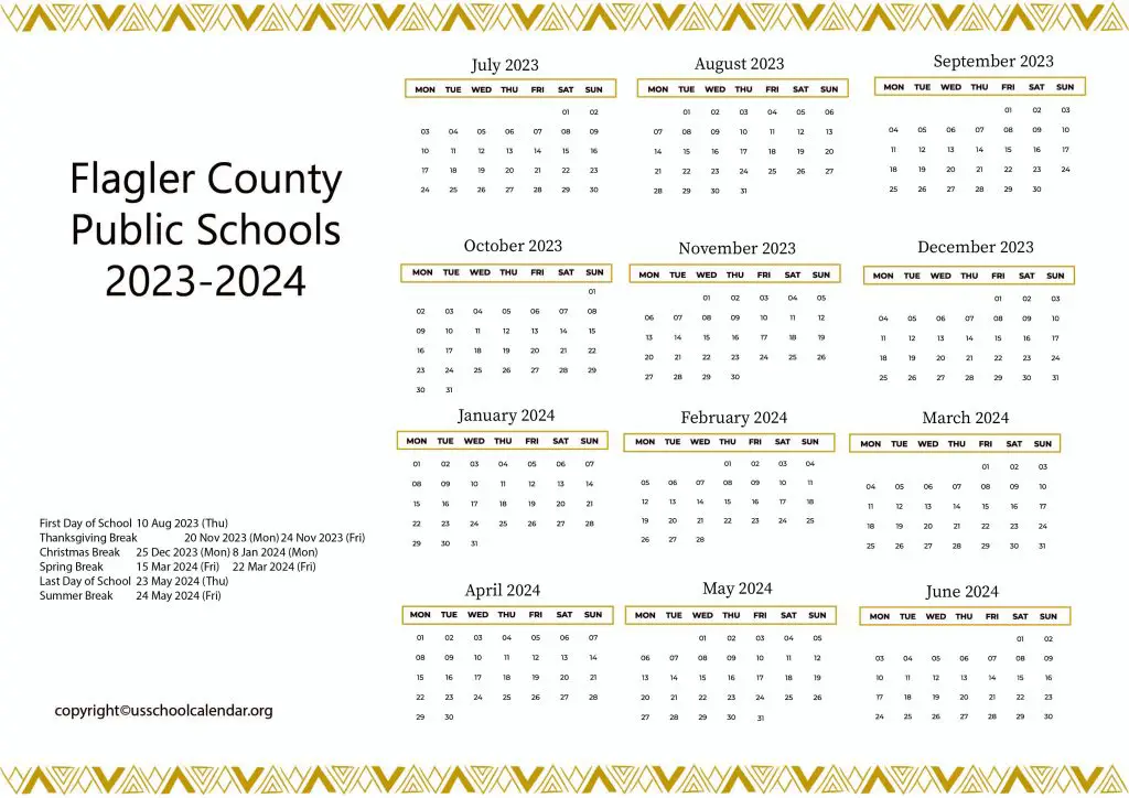 Flagler County Public Schools Calendar