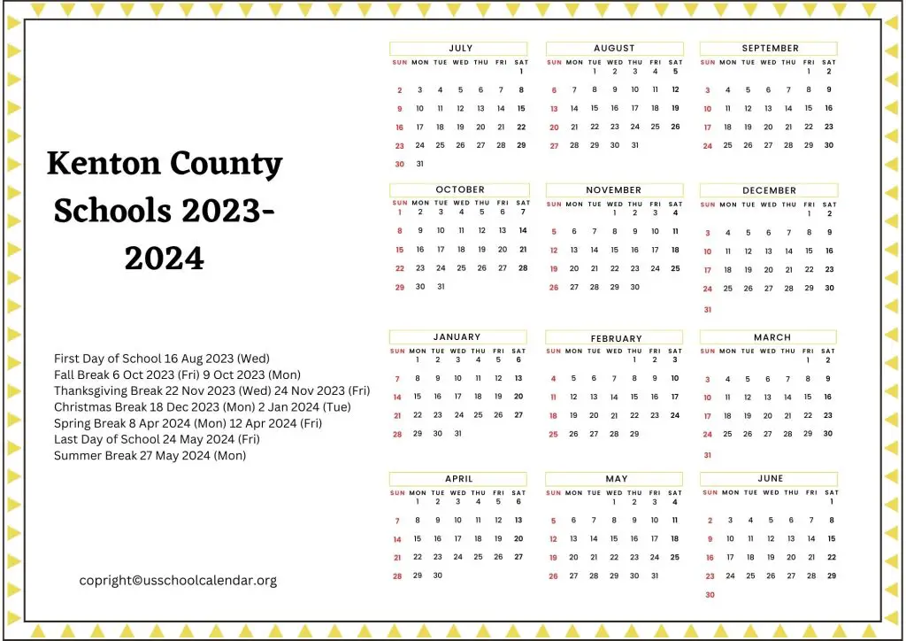 Kenton County Schools Calendar