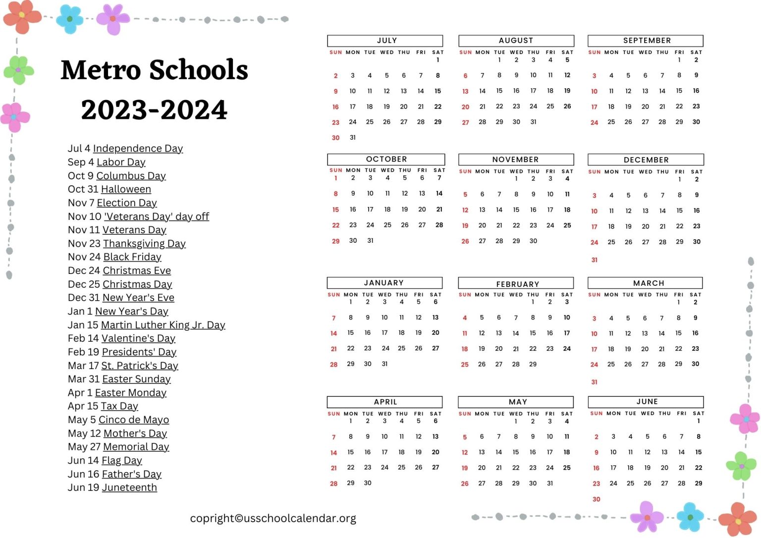 Metro Schools District Calendar 1536x1086 