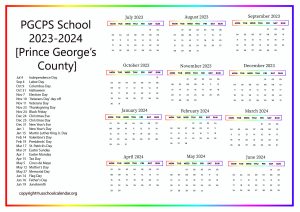 PGCPS School Calendar for 2023 2024 Prince George s County 