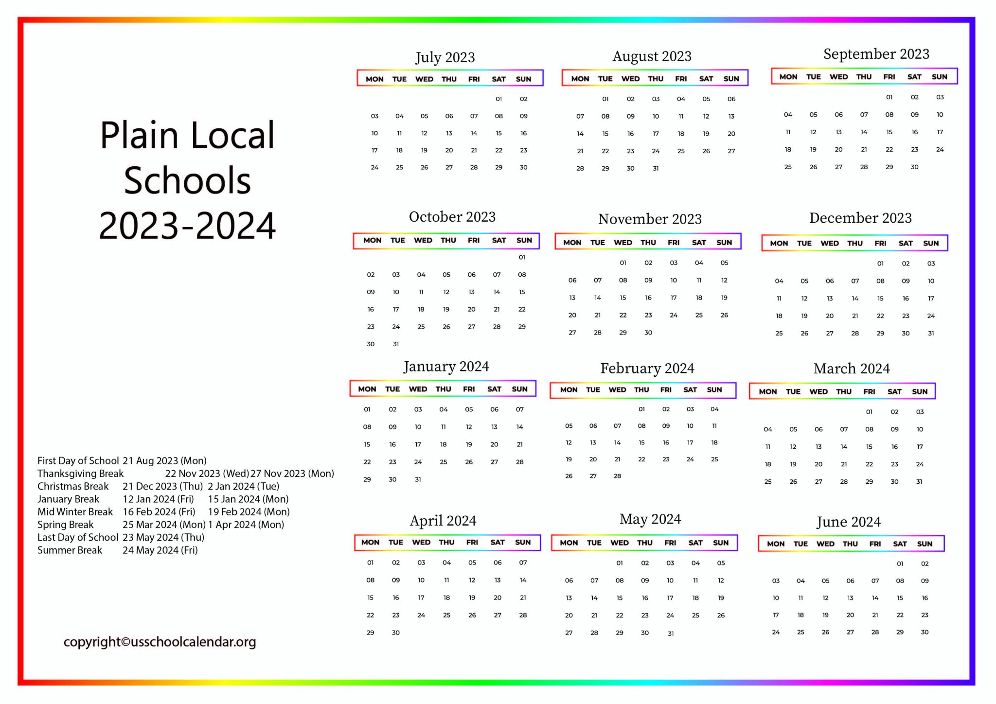 plain-local-schools-calendar-with-holidays-2023-2024
