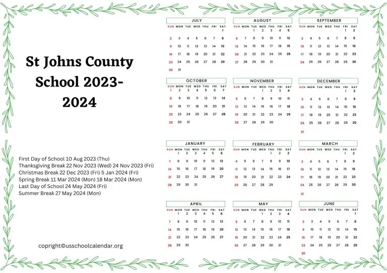 St Johns County School District Calendar 2025