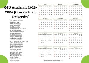GSU Academic Calendar 2023 2024 Georgia State University