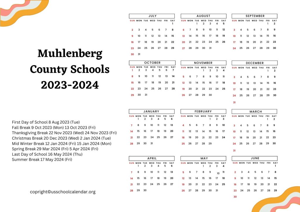 Muhlenberg County Public Schools Calendar