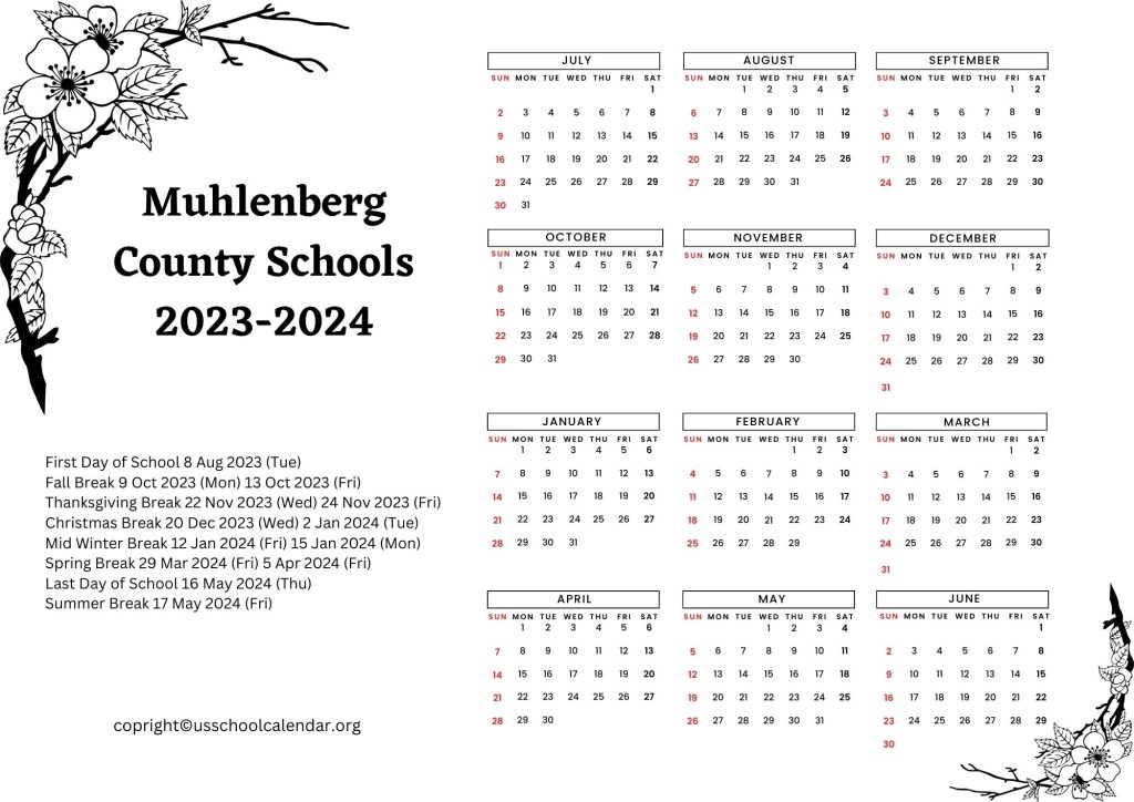 Muhlenberg County Schools Calendar