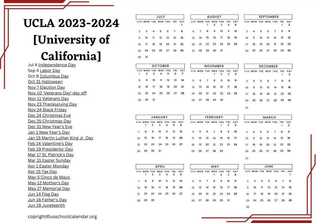 UCLA Calendar