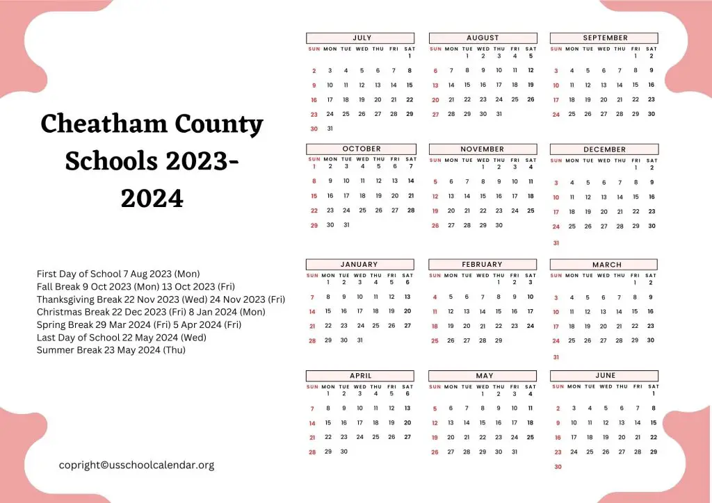 Cheatham County Schools Calendar