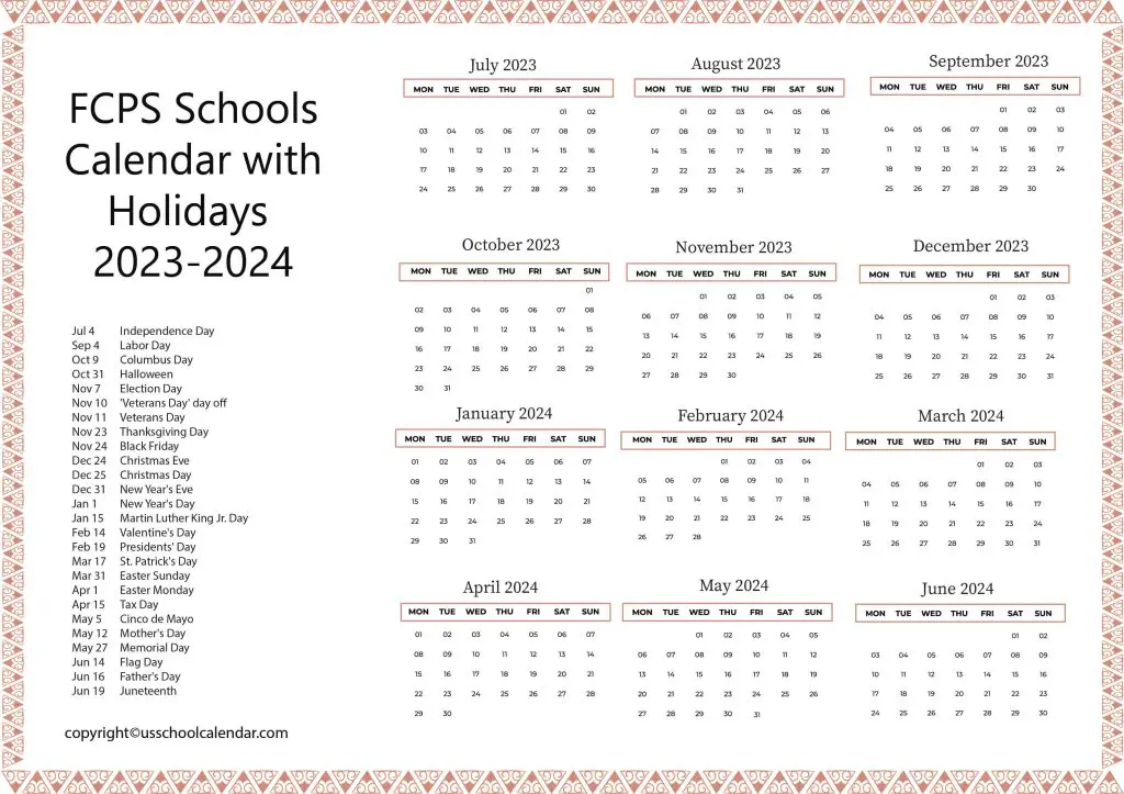 Frederick County Public Schools Calendar