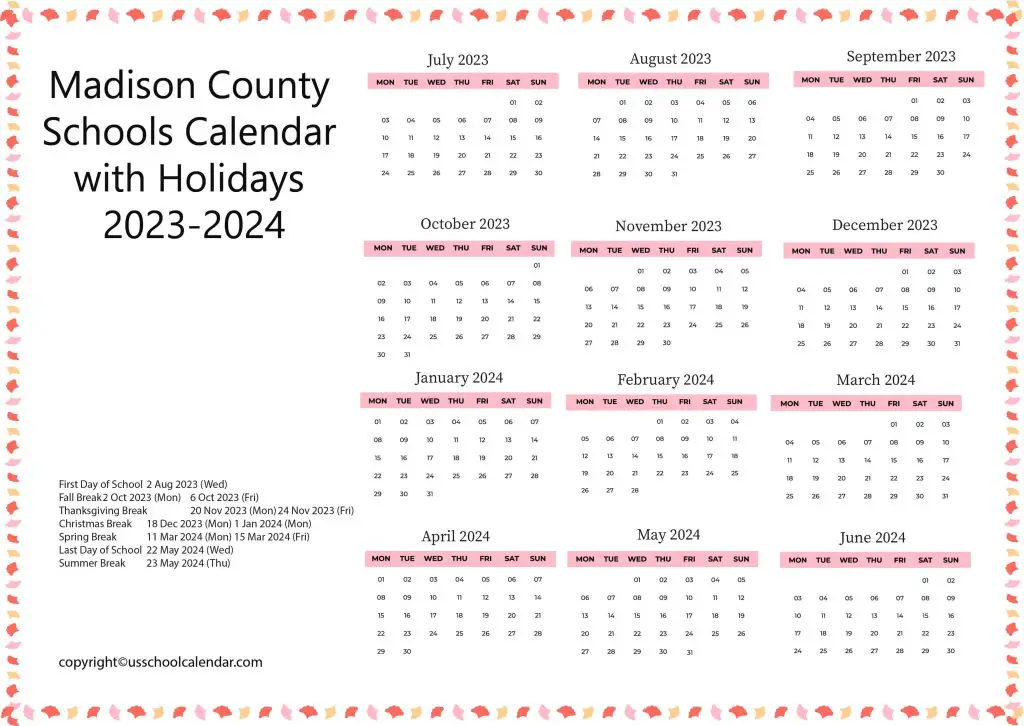 Madison County School Board Schedule