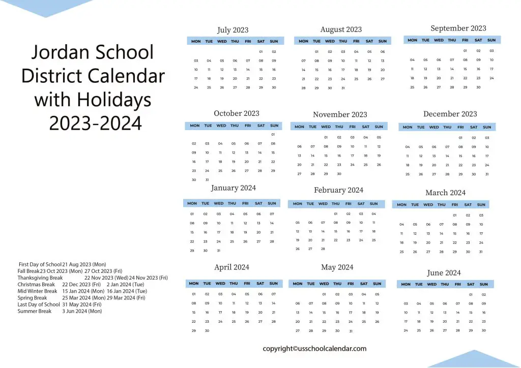 Jordan Elbridge School District Calendar