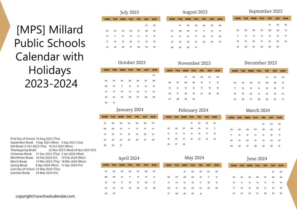 MPS School Calendar