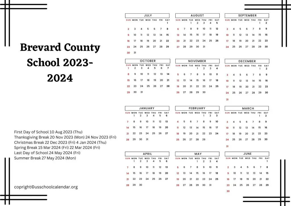 Brevard Public Schools Calendar