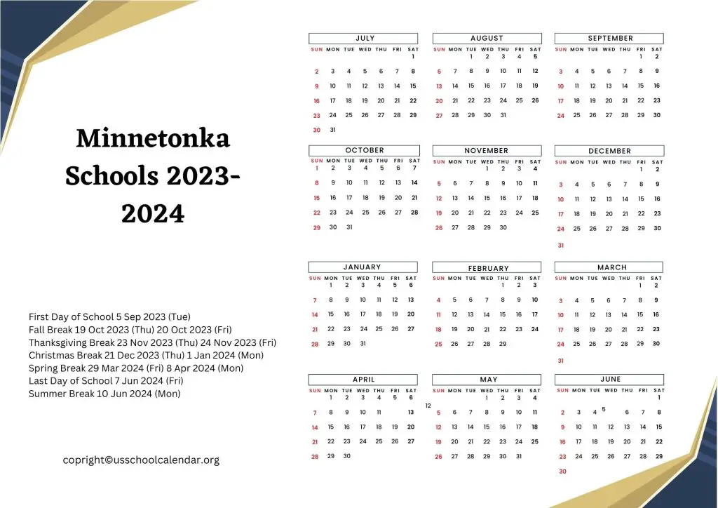 Minnetonka Schools Calendar