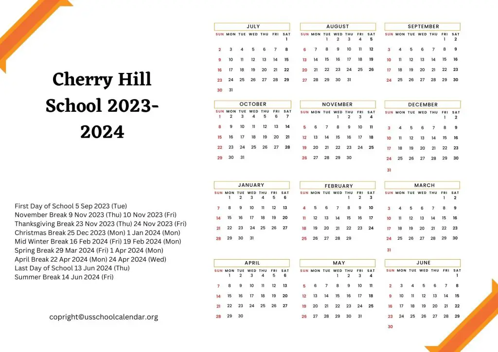 Cherry Hill Public Schools Calendar