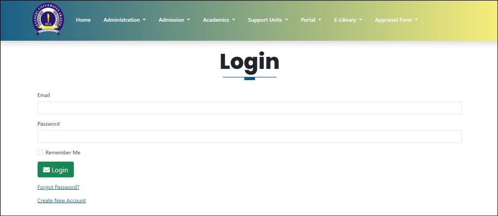 Evangel Student Portal Login